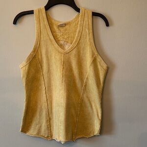 Golden Yellow Women's French Terry Tank Top